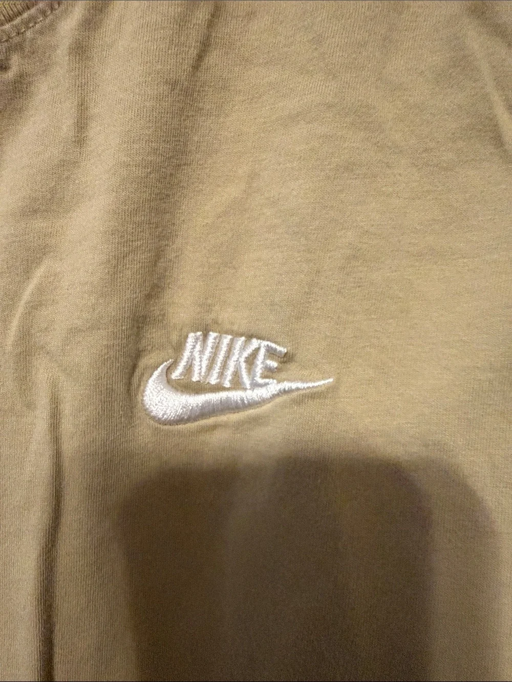 Nike Men's Short-Sleeve Cotton Tee in Olive Drab with White Logo
